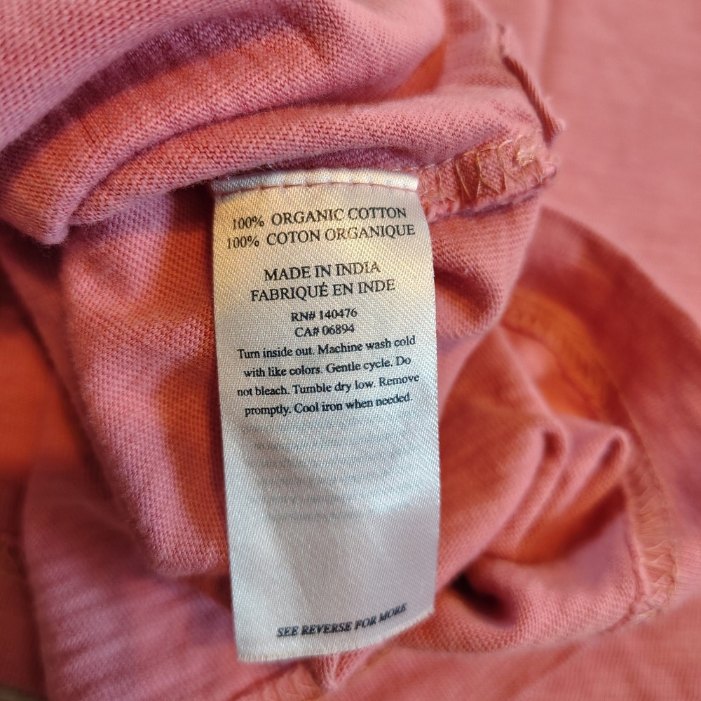 Faherty Sunwashed Organic Cotton Polo Shirt Pink XXL Mens Short Sleeve Pocket - Picture 8 of 8